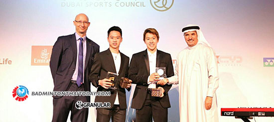 Marcus – Kevin ควง Chen Qingchen คว้ารางวัล Player of the Year