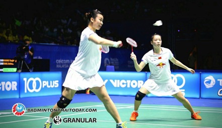82 นาทีสำหรับสองสาวจีนที่ต่อสู้กับสาวแดนโสมและชนะเพื่อเข้าสู่รอบชิงชนะเลิศในศึก Celcom Axiata Malaysia Open 2017