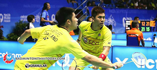 อาท-ต้นน้ำ ตบระเบิดแต่พ่ายคู่รองแชมป์โอลิมปิค 2012 จากเดนมาร์กแบบสุดมันส์ ในศึก OUE Singapore Open