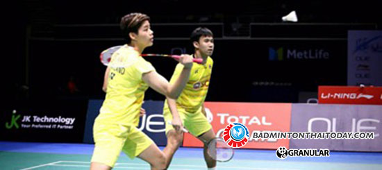 บาส-ปอป้อ ต้านกำแพงเมืองจีนไม่ไหว พ่ายไปแบบสุดมันส์ 1:2 เกมส์ ได้ตำแหน่งรองแชมป์ OUE Singapore Open 2017
