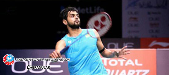 SAI PRANEETH B. ชนะเพื่อนร่วมชาติ 2:1 เกมส์ ครองตำแหน่งแชมป์ชายเดี่ยว OUE Singapore Open 2017