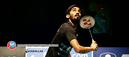 "Kidambi Srikanth ฟอร์มเข้าฝัก ปราบพยศม้ามืดจากญี่ปุ่น คว้าแชมป์ชายเดี่ยวแบดอินโด"