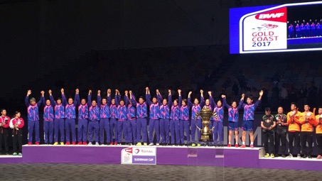 เกาหลีใต้รวมพลังล้มเต็ง1จีนแผ่นดินใหญ่ 3:2 คู่ครองถ้วยสุธีรมานคัพ 2017
