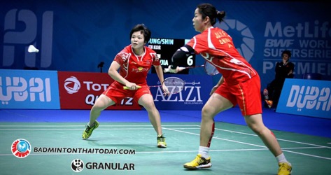 "เฉิน ชิงเฉิน/เจี่ย ยี่ฟาน ล้มคู่เกาหลี 2:0 ดูไบไฟนอล"
