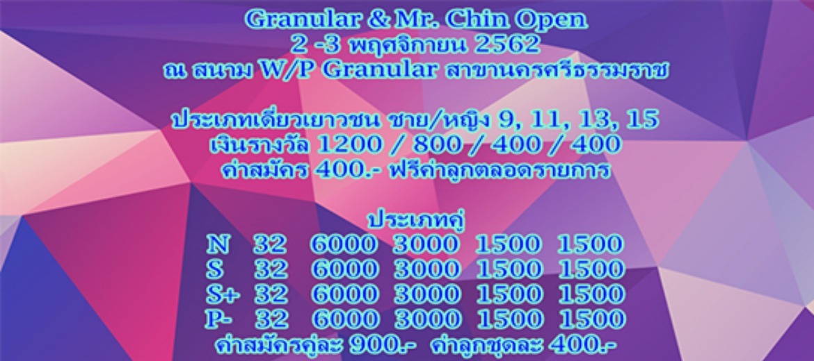 Granular & Mr. Chin Open