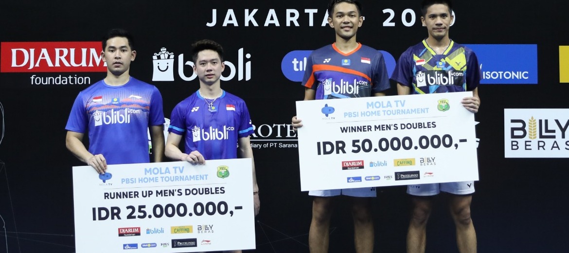 Fajar ALFIAN / Yeremia Rambitan ชนะ Kevin Sanjaya SUKAMULJO / Moh. Reza Isfahani ศึก Home Tournament