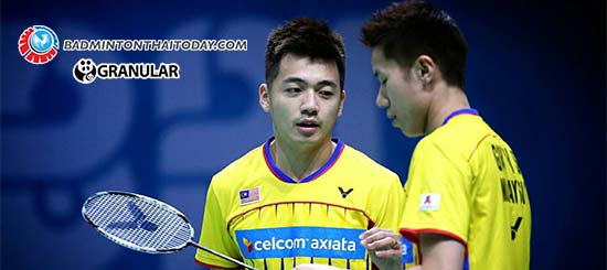 "ชายคู่มาเลย์ไว้ลายรองแชมป์โอลิมปิกปราบหอคอยคู่ชาวจีน2:1"