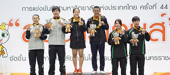 "พลอย" เบิ้ลทองคู่ "พูม-หมิว" คว้าแชมป์เดี่ยว "สุรนารีเกมส์"