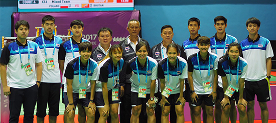 นักตบลูกขนไก่ไทยต้อนสิงคโปร์ 5-0 กีฬามหาวิทยาลัยโลก